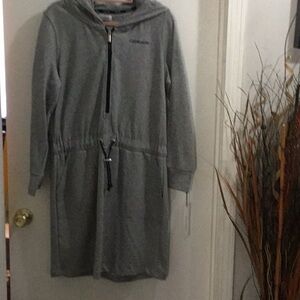 Calvin Klein Gray Long Sleeve Dress